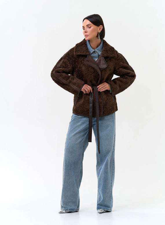 Женская дубленка из экокожи