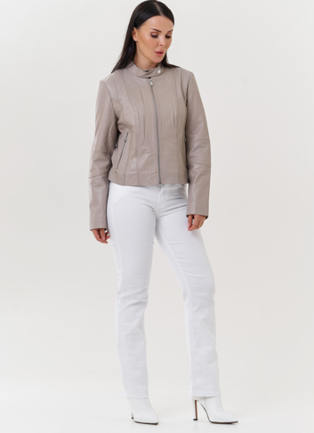 Женская куртка "мото" из натуральной кожи