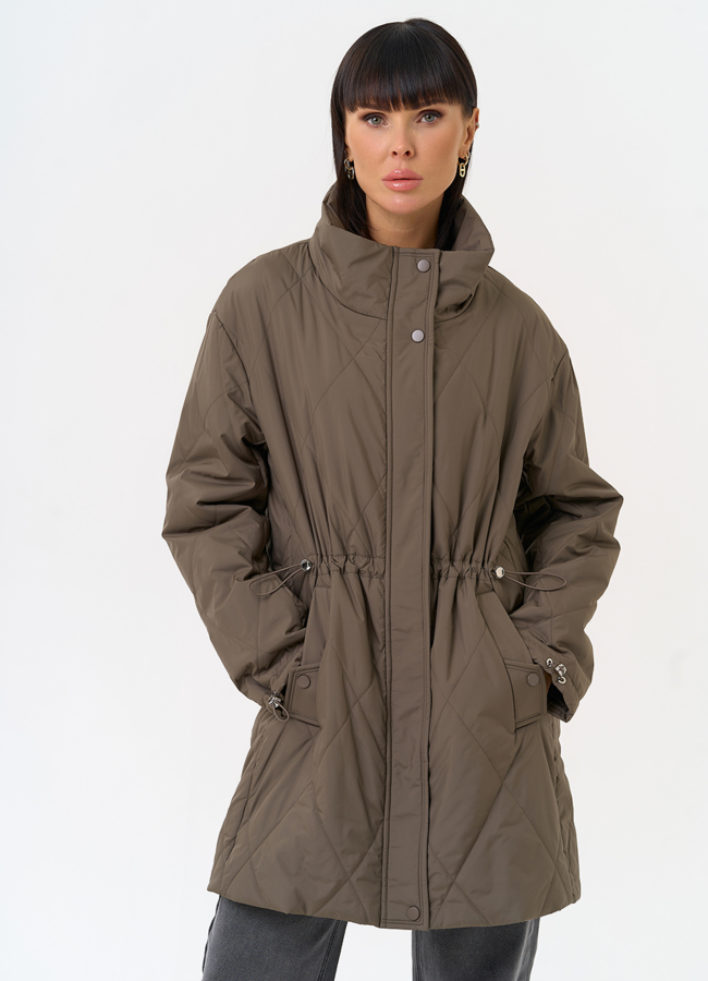 Женская удлиненная куртка со съемным капюшоном модель № 31548 универмаг малина