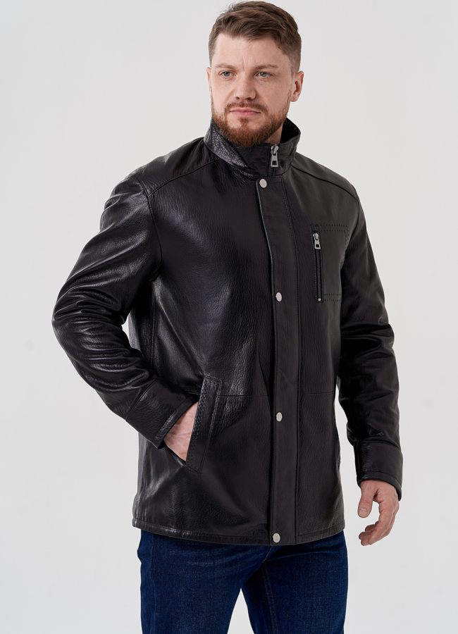 фото Мужская куртка из натуральной кожи  модель № 24389