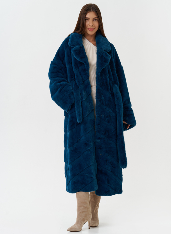 Длинная шуба из эко меха