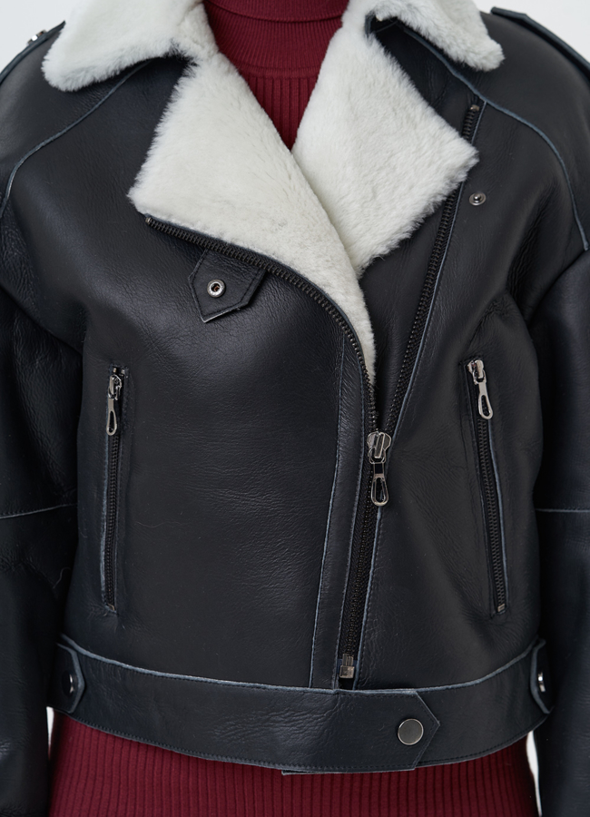 Дубленка из натуральной кожи модель № 28691 универмаг малина