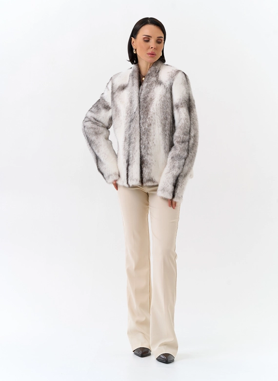 Жакет из меха норки крестовки Cross