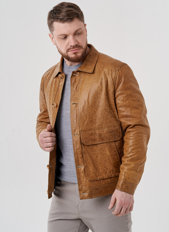 Мужская кожаная куртка 