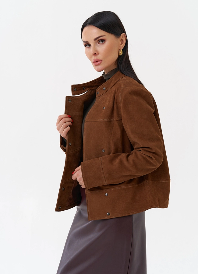 Замшевая куртка - футляр модель № 29924 универмаг малина фото